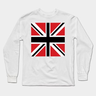 Manchester Red White Black Union Jack Flag Long Sleeve T-Shirt